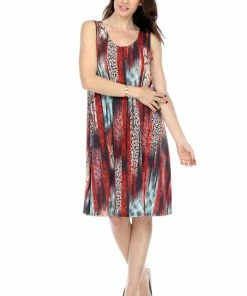 Jostar Women's Stretchy Missy Tank Dress Print Plus, 703BN-TXP-W249