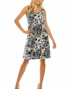 Jostar Women's Stretchy Missy Tank Dress Print-703BN-TRP1-W274