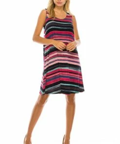Dresses Jostar Women's Stretchy Missy Tank Dress Print-703BN-TRP1-W275