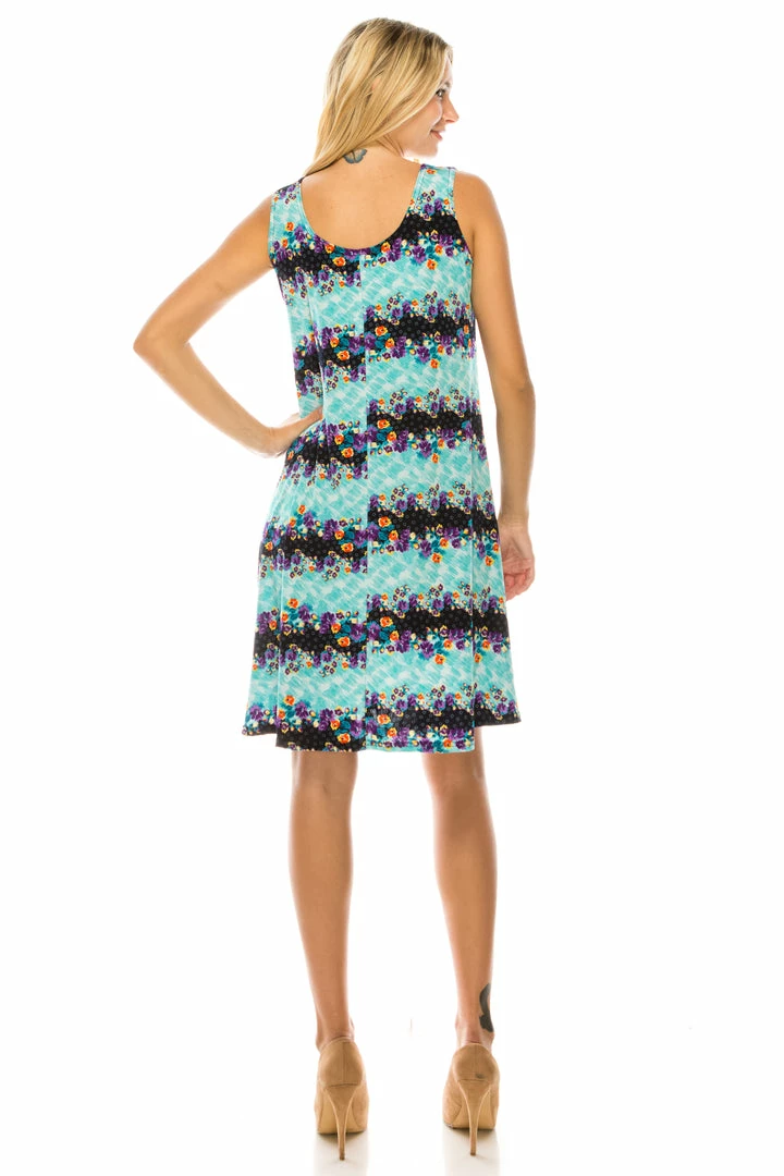 Jostar Women's Stretchy Missy Tank Dress Print Plus, 703BN-TXP-W276