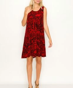 Jostar Women's Stretchy Missy Tank Dress Print-703BN-TRP1-W277