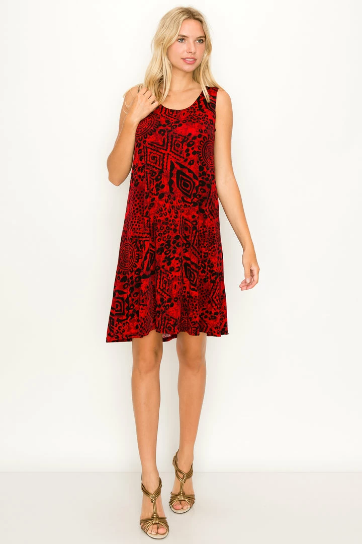 Jostar Women's Stretchy Missy Tank Dress Print-703BN-TRP1-W277