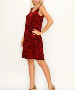 Jostar Women's Stretchy Missy Tank Dress Print Plus, 703BN-TXP-W277 Plus Size