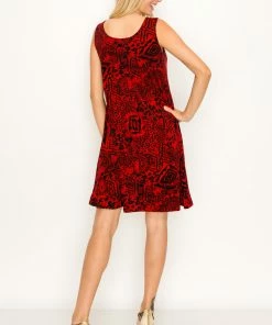 Jostar Women's Stretchy Missy Tank Dress Print-703BN-TRP1-W277