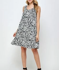 Jostar Women's Stretchy Missy Tank Dress Print, 703BN-TRP1-W289 Dresses