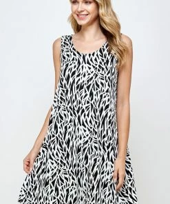 Plus Size Jostar Women's Stretchy Missy Tank Dress Print Plus, 703BN-TXP1-W289