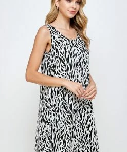 Plus Size Jostar Women's Stretchy Missy Tank Dress Print Plus, 703BN-TXP1-W289