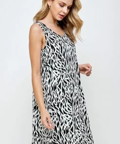 Plus Size Jostar Women's Stretchy Missy Tank Dress Print Plus, 703BN-TXP1-W289