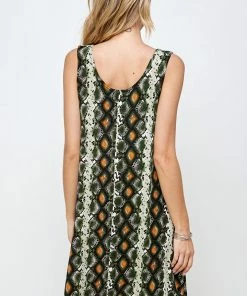 Jostar Women's Stretchy Missy Tank Dress Print-703BN-TRP1-W290 Short Length