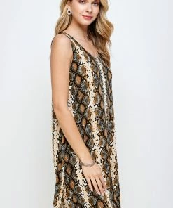 Jostar Women's Stretchy Missy Tank Dress Print-703BN-TRP1-W290 Short Length