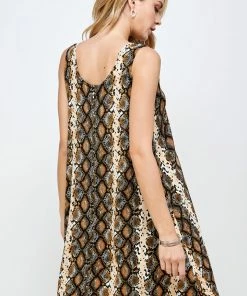 Jostar Women's Stretchy Missy Tank Dress Print-703BN-TRP1-W290 Short Length