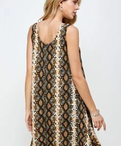 Jostar Women's Stretchy Missy Tank Dress Print-703BN-TRP1-W290 Short Length