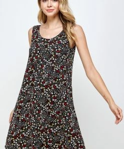 Jostar Women's Stretchy Missy Tank Dress Print-703BN-TRP1-W295