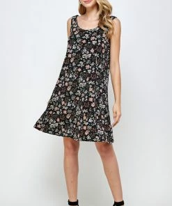 Jostar Women's Stretchy Missy Tank Dress Print Plus, 703BN-TXP-W296