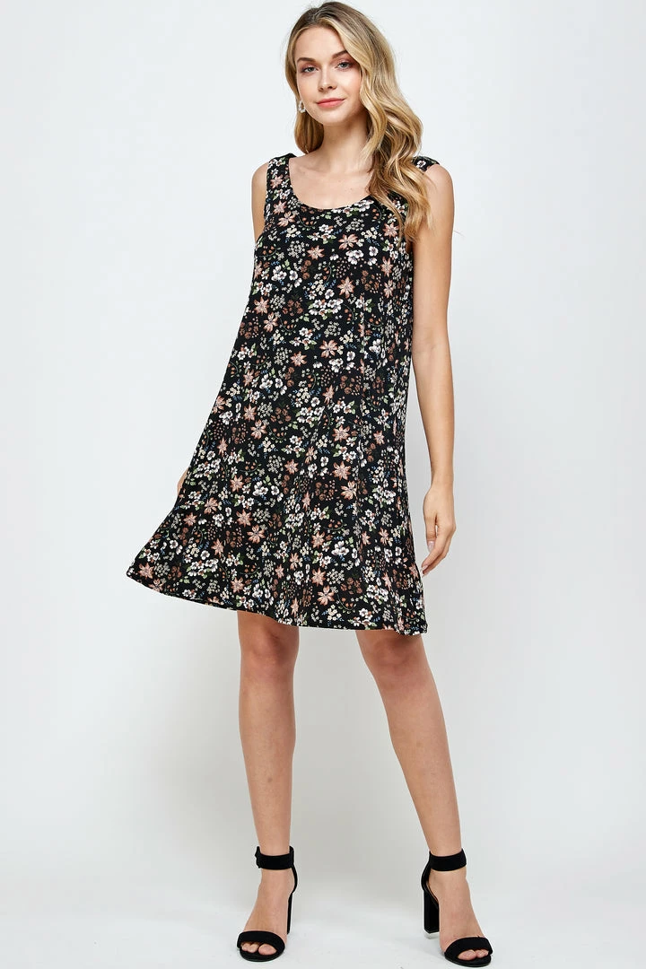 Jostar Women's Stretchy Missy Tank Dress Print Plus, 703BN-TXP-W296