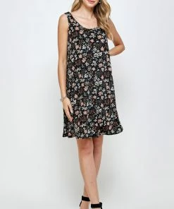 Jostar Women's Stretchy Missy Tank Dress Print Plus, 703BN-TXP-W296