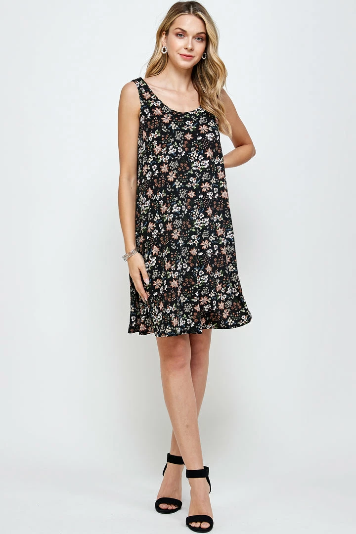 Jostar Women's Stretchy Missy Tank Dress Print Plus, 703BN-TXP-W296