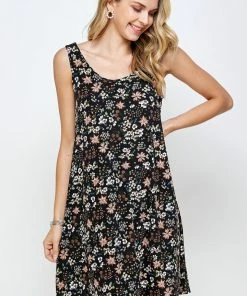 Jostar Women's Stretchy Missy Tank Dress Print Plus, 703BN-TXP-W296