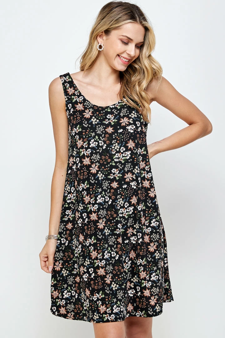 Jostar Women's Stretchy Missy Tank Dress Print Plus, 703BN-TXP-W296