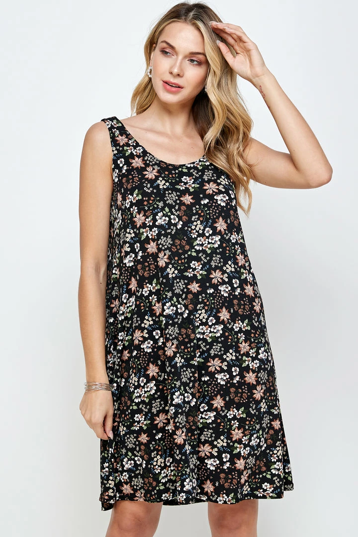 Jostar Women's Stretchy Missy Tank Dress Print Plus, 703BN-TXP-W296