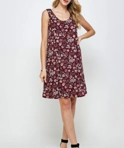 Jostar Women's Stretchy Missy Tank Dress Print Plus, 703BN-TXP-W683