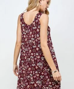 Short Length Jostar Women's Stretchy Missy Tank Dress Print-703BN-TRP1-W296