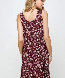 Short Length Jostar Women's Stretchy Missy Tank Dress Print-703BN-TRP1-W296