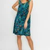 Jostar Women's Stretchy Missy Tank Dress Print-703BN-TRP1-W444 Short Length