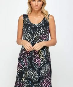 Jostar Women's Stretchy Missy Tank Dress Print-703BN-TRP1-W300 Dresses