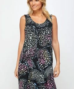 Jostar Women's Stretchy Missy Tank Dress Print-703BN-TRP1-W300 Dresses