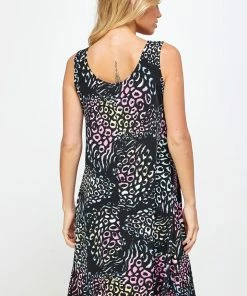 Jostar Women's Stretchy Missy Tank Dress Print-703BN-TRP1-W300 Dresses