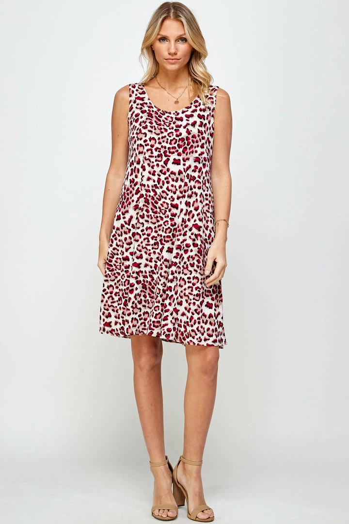 Jostar Women's Stretchy Missy Tank Dress Print-703BN-TRP1-W302 Dresses