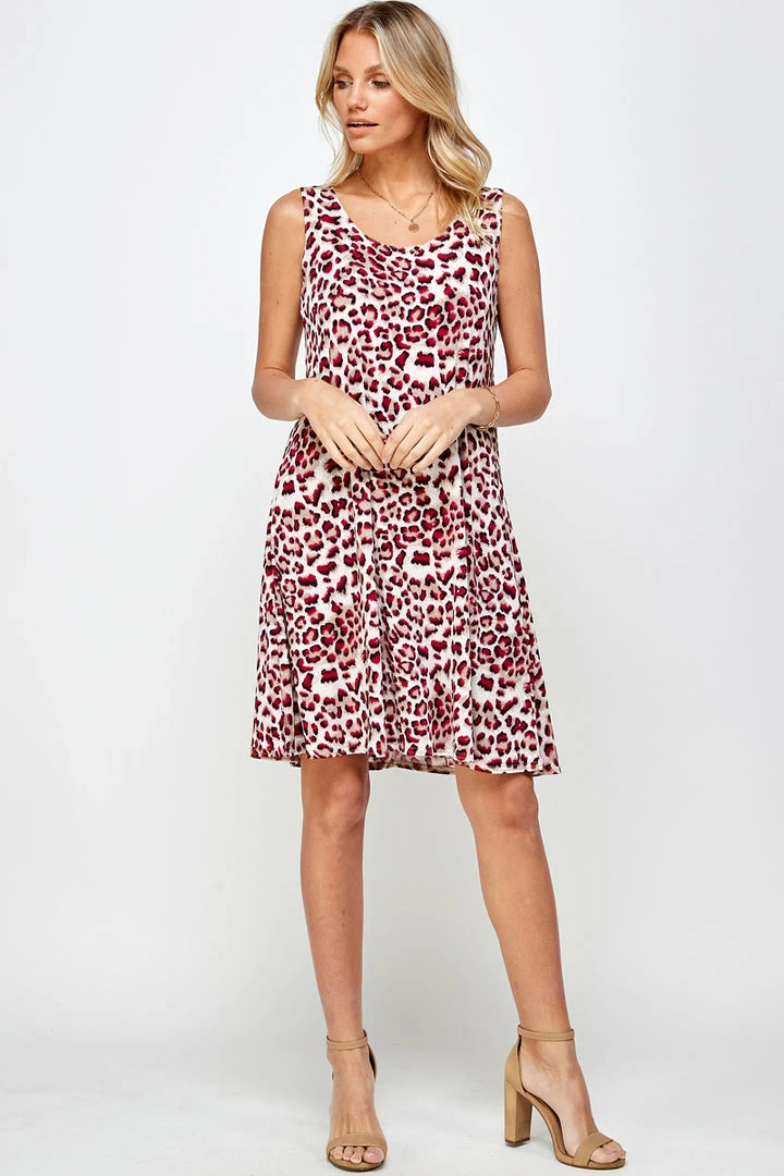 Jostar Women's Stretchy Missy Tank Dress Print-703BN-TRP1-W302 Dresses