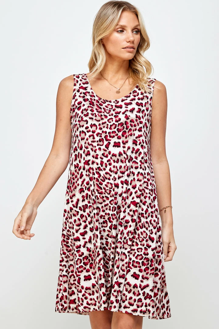 Jostar Women's Stretchy Missy Tank Dress Print-703BN-TRP1-W302 Dresses