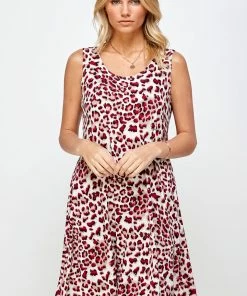 Jostar Women's Stretchy Missy Tank Dress Print-703BN-TRP1-W302 Dresses