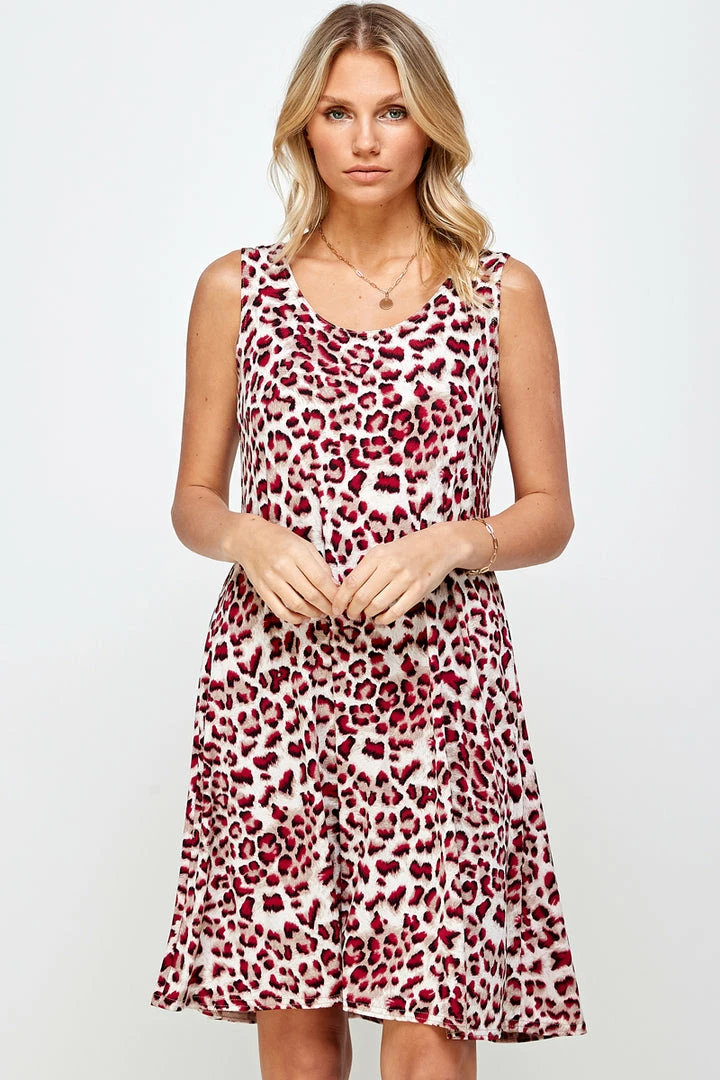 Jostar Women's Stretchy Missy Tank Dress Print-703BN-TRP1-W302 Dresses