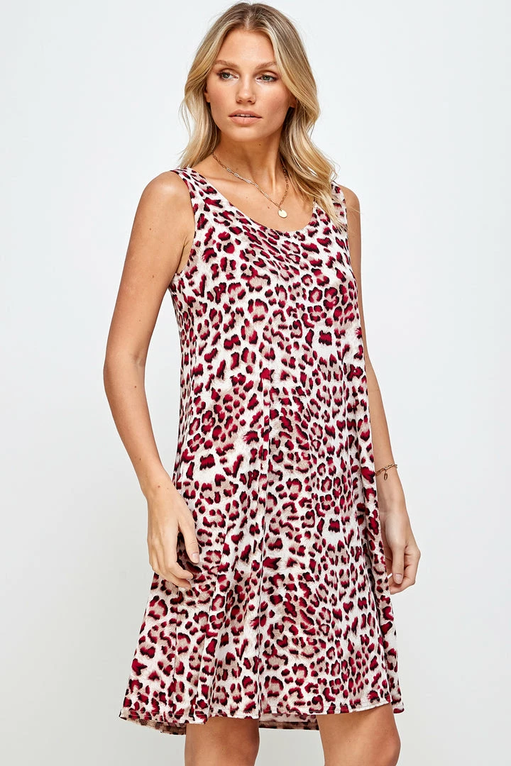 Jostar Women's Stretchy Missy Tank Dress Print-703BN-TRP1-W302 Dresses