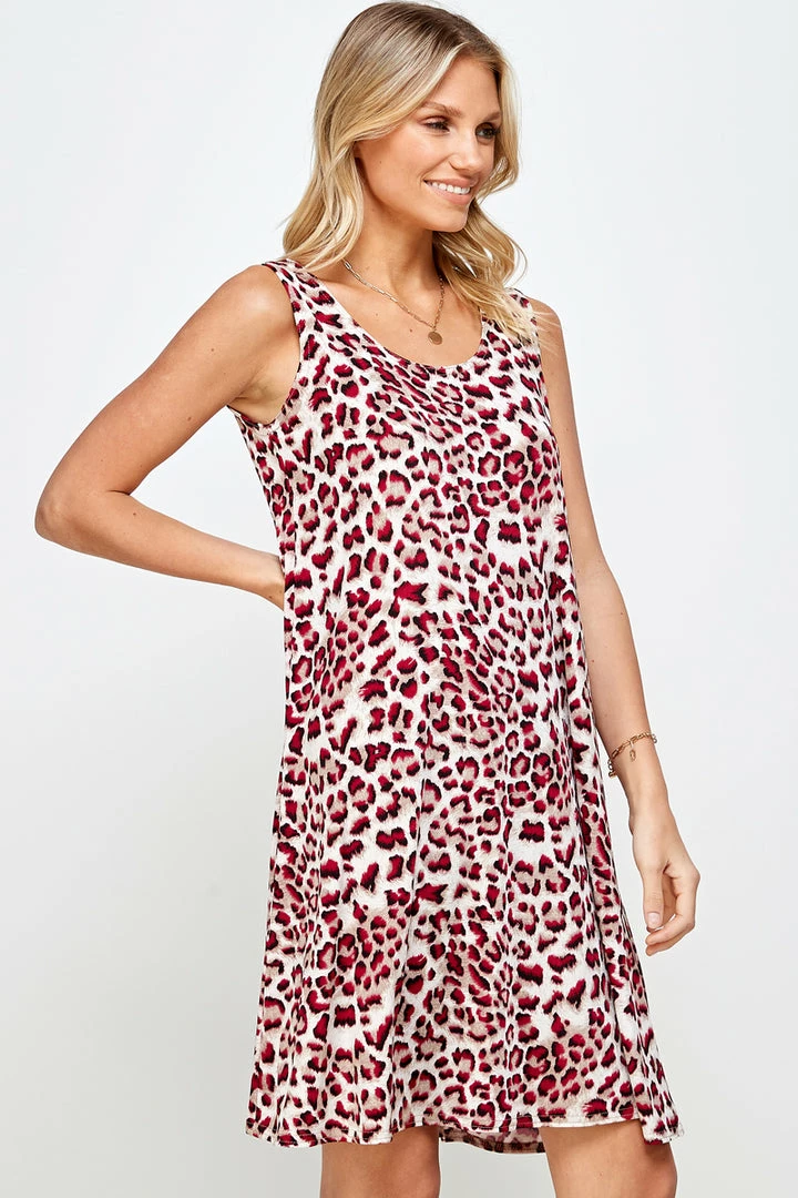 Jostar Women's Stretchy Missy Tank Dress Print-703BN-TRP1-W302 Dresses