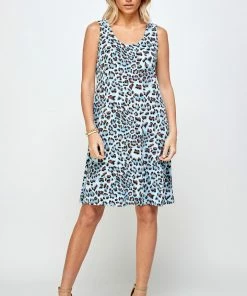 Jostar Women's Stretchy Missy Tank Dress Print-703BN-TRP1-W302 Dresses