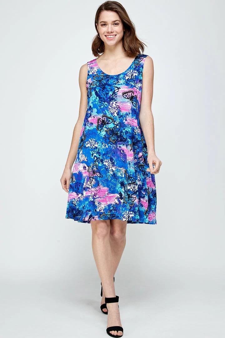Jostar Women's Stretchy Missy Tank Dress Print- 703BN-TRP1-W305