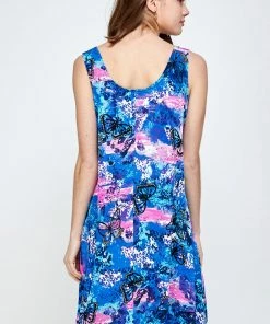 Plus Size Jostar Women's Stretchy Missy Tank Dress Print Plus, 703BN-TXP-W305