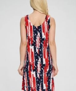 Jostar American Print Missy Tank Dress Plus- 703BN-TXP-W306