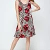 Jostar Women's Stretchy Missy Tank Dress Print Plus, 703BN-TXP-W307 Plus Size