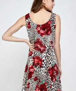 Jostar Women's Stretchy Missy Tank Dress Print Plus, 703BN-TXP-W307