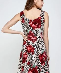 Jostar Women's Stretchy Missy Tank Dress Print Plus, 703BN-TXP-W307 Plus Size