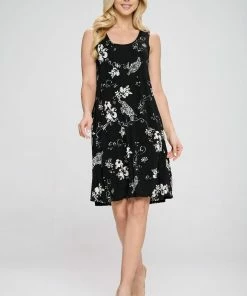 Jostar Women's Stretchy Missy Tank Dress Print Plus, 703BN-TXP-W308
