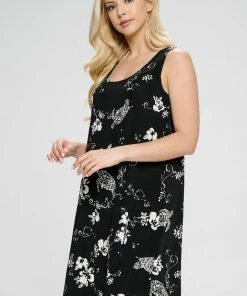 Jostar Women's Stretchy Missy Tank Dress Print-703BN-TRP1-W308 Short Length