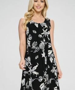 Dresses Jostar Women's Stretchy Missy Tank Dress Print-703BN-TRP1-W309