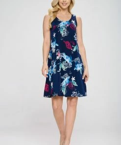 Dresses Jostar Women's Stretchy Missy Tank Dress Print- 703BN-TRP1-W310
