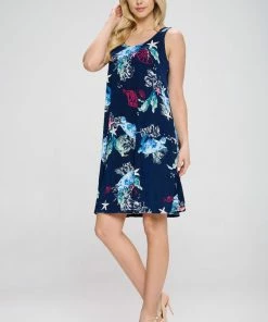 Jostar Women's Stretchy Missy Tank Dress Print Plus, 703BN-TXP-W310